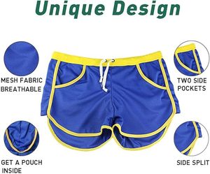 Pantalones cortos deportivos para hombre con entrepierna de 3 pulgadas, abertura grande y sin forro - Product Image 4