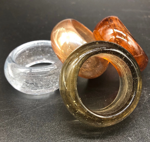 Eco-Friendly Resin Napkin Ring Party Transparents Crafts Brown Color Top Modern Design Resin Napkin Ring - Product Image 2