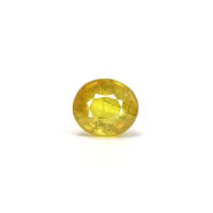 Loose 4.35 Ct Oval Cut Yellow Sapphire Gemstone for Fine Jewelry - Product Image 1