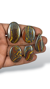 Piedras Preciosas Sueltas de Ojo de Tigre Hierro de Alta Calidad, Mezcla de Formas y Tamaños, Lote de Cabujones de Ojo de Tigre Hierro para Sanación Energética, Disponible para la Venta - Product Image 4