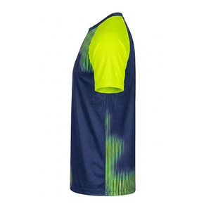 Camiseta de Manga Raglán para Hombre, Cuello Redondo, Diseño Degradado a Rayas, Secado Rápido, Estilo Urbano, Corte Regular, Logotipo Frontal, para Correr - Product Image 4