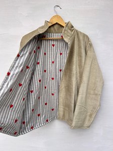 Gray Cotton Open Front Quilted Jacket-Boho Blazer Unisex Free Size Breathable Eco-Friendly - Product Image 2