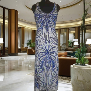 แขนกุดลูกปัดพิมพ์ลายปักคลาสสิกหรูหราเหมาะสำหรับโอกาสพิเศษทางการและงานอีเวนต์พรมแดง - Product Image 3