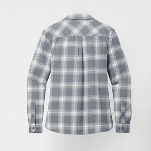 Camisa de Franela Tejida para Mujer con Logotipo Personalizado, Lisa, Casual, con Botones, Manga Larga, Premium, Transpirable, Ecológica, Antiarrugas, 100% - Product Image 5