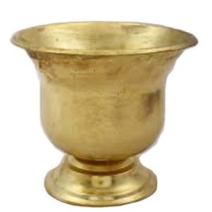 Bol à chocolat martelé en laiton poli plaqué or et argent Caractéristique de voyage écologique - Product Image 1