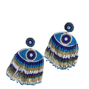 Boucles d'oreilles en perles faites à la main en lotus rose, boucles d'oreilles multi-perles personnalisées, bijoux de fête pour femmes au meilleur prix, boucles d'oreilles en perles - Product Image 1