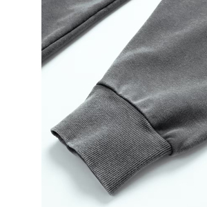 Black Quarter Zip Sweatshirt Men <b>Polyester</b> Cotton Premium Stitching Europe Fashion Clothing - Product Image 5