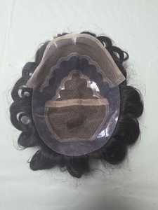 Peluca de Cabello Humano Virgen Taz Hair BD, Estilo Bollywood, Prótesis Capilar Suave de Cabello Indio para Hombres, Toupee Remy - Product Image 4