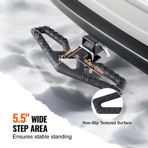 Protezione Universale per Paraurti Posteriore, Pedana Antiscivolo per Gancio di Traino con Capacità di Carico di 350 LBS, Supporti per Ricevitore da 2 Pollici - Product Image 4