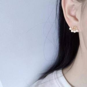 Boucles d'oreilles en perles d'eau douce violettes Zhuji 9-10 mm, argent S925, défauts mineurs, qualité fine, clous d'oreille pour la vente en gros transfrontalière en direct - Product Image 4