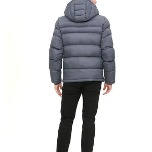 Veste d'hiver matelassée coupe-vent à capuche pour homme, de haute qualité, avec fermeture éclair intégrale, grande taille, vêtement d'extérieur chaud rembourré - Product Image 6