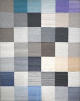Tapis noué à la main en laine et viscose aux couleurs vives, palette Sumac |   Tapis de sol aux tons riches |   Tissage fin 6/30 |   Fait main |   Géométrique