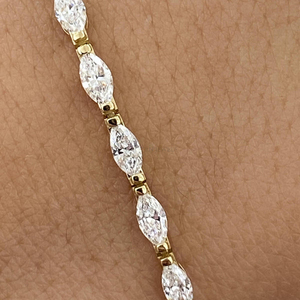 Pulsera de Eslabones con Diamantes Cultivados en Laboratorio de Primera Calidad, con Certificación IGI, Acabado en Oro de 10K, 14K, 18K, Oro Rosa, Blanco y Amarillo, Joyería de Oro Real - Product Image 3