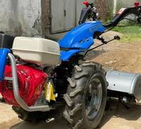 Tractor Agrícola Multifuncional de Dos Ruedas y 13 HP con Rotocultivador y Frenos de Disco, Tractor de Servicio Pesado para Cultivo de Suelo