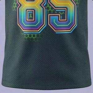Maillot de football américain personnalisé léger et élégant pour adultes – T-shirts en mesh sublimés à manches courtes imprimées - Product Image 5