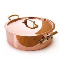 Casserole en cuivre de qualité supérieure avec couvercle pour la cuisine, les restaurants et les hôtels, en métal épais, durable et résistant - Product Image 5