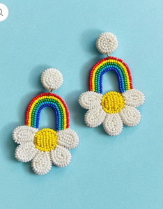 Boucles d'oreilles pendantes tendance en perles de rocaille pour un usage quotidien, boucles d'oreilles colorées en perles avec un style moderne - Product Image 4