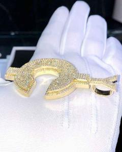 Colgante de Calavera de Moissanita de Calidad de Exportación, Joyería Hip Hop con Diamantes Amarillos Sólidos para Bodas, Fiestas y Regalos, de Proveedor de la India - Product Image 4