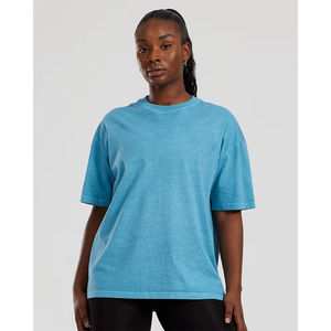 Vestido Camiseta al por Mayor de Calidad Premium, Transpirable y Ligero para Mujer, Camisetas Nuevas, Ajustadas, de Manga Corta, Lisas - Product Image 1