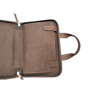 Elegante Maletín de Cuero Genuino Vintage para Portátil, Anti-Robo, Impermeable, Resistente, Portátil, Bandolera, A Prueba de Golpes, Bolsa Suave - Product Image 6