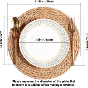 Brown Jute Rope Coasters Handmade Round <b>Table</b> Coasters for Tea Coffee Cups Home Decor - Product Image 6