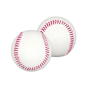 Ballon de baseball/softball d'entraînement en cuir PU blanc personnalisable en gros avec noyau en caoutchouc mousse et logo personnalisé - Product Image 1
