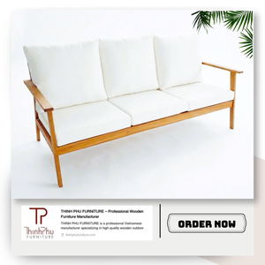 Monaco Sofa 3 seater <b>bench</b> Eco-friendly Outdoor Furniture Garden Acacia Wood Sofa Set Cushions <b>Foldable</b> for Hotels Villas - Product Image 5