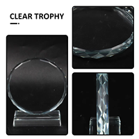 Trophées et récompenses promotionnels personnalisés en verre cristal, impression couleur, artisanat manuel, logo sur mesure, vente en gros, les plus vendus