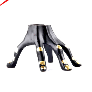 Support à bougie au design classique et unique, style vintage haut de gamme, support à bougie artisanal avec pieds en métal massif. - Product Image 3