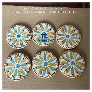 Posavasos de Nácar de Fabricante OEM, Decoración Artística para Mesa, Posavasos con Incrustaciones de Nácar, Vietnam - Product Image 1