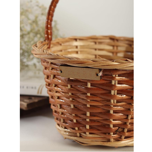 <b>Round</b> Shape Hanging <b>Wicker</b> Rattan Woven Serving <b>Basket</b> Market Usage Fruit Vegetable Purpose Home Kitchen Ware Decoration - Product Image 6