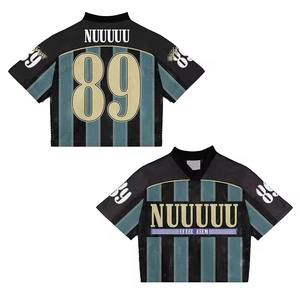 Maillots de football professionnels personnalisés en maille respirante pour hommes, 100 % coton, couleur unie, vert, vente en gros pour fabricants sportifs - Product Image 4