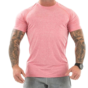 T-shirt de musculation pour homme, bleu rose, de bonne qualité, design unique, nouveau modèle, toile décontractée, respirant, séchage rapide - Product Image 5