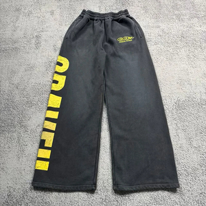 2026 Trend Oversized <b>Baggy</b> Graphic Sweatpants <b>Men</b> Midweight Cotton Wide Leg Streetwear <b>Jogger</b> Pants Mid Breathable Custom Logo - Product Image 5