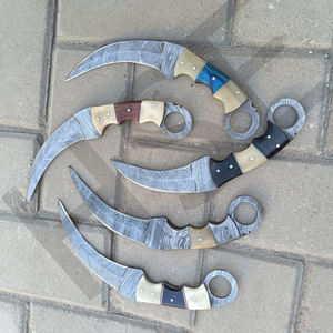 มีดคารัมบิตเหล็กดามัสกัสตีขึ้นรูปด้วยมือ ด้ามจับสั่งทำพิเศษ - Product Image 2