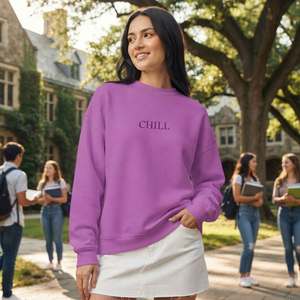 Sweat-shirt à col montant oversize pour femme, imprimé décontracté, style décontracté et ample pour tous les jours - Product Image 1
