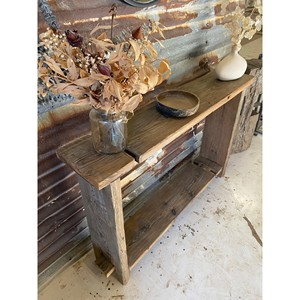 Reclaimed Pine Wood Industrial <b>Console</b> <b>Table</b> Base | Wholesale Handcrafted Furniture - Product Image 1