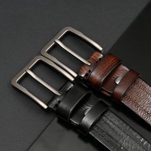 Hot Sale Men Luxury Retro <b>Cow</b> Hide Top Grain Genuine Leather Belt Factory Wholesale High Quality Business Custom Belt for Men - Product Image 6