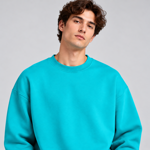 Sudadera de peso pesado para hombre con logo personalizado, bloques de color, detalles en relieve, dobladillo dividido, de terciopelo, corte ajustado, para gimnasio, pedido al por mayor, OEM - Product Image 6