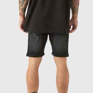 Shorts en denim imprimé de qualité supérieure, nouveau design, couleur noire, broderie personnalisée, shorts en jean pour hommes - Product Image 2