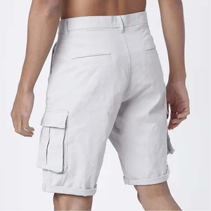 High Quality Unisex Cargo Shorts white <b>colour</b> with 6 Pockets Breathable Quick Dry 100% Cotton Men's Cargo Shorts - Product Image 6