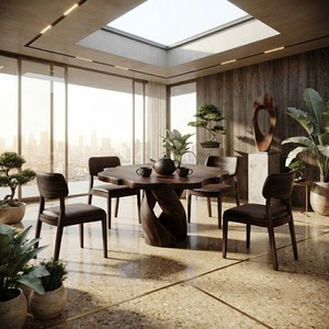 Luxurious and uniquely crafted wooden <b>dining</b> <b>table</b> designed to create a warm and inviting atmosphere - Product Image 6