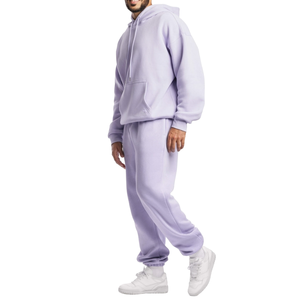 Ensemble de survêtement 2 pièces pour homme : sweat à capuche et pantalon de jogging délavé, personnalisable, style streetwear uni - Product Image 3