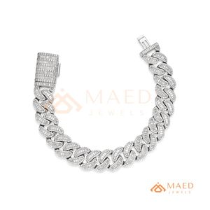 Pulsera de Plata de Ley 925 con Eslabones Cubanos y Moissanita, Cadena Fina Estilo Hip Hop, Joyería, Regalo para Hombre y Mujer - Product Image 5