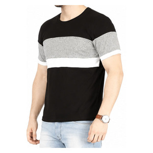 Men Color Block Half Sleeve T-Shirt Casual Summer Cotton Breathable High-Quality Wholesale t-shirt heavyweight oversize t-shirt - Product Image 2