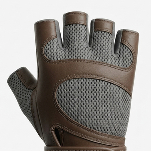 Guantes de Gimnasio Unisex de Medio Dedo, de Cuero PU, con Palma Acolchada, Agarre Antideslizante, Transpirables, con Soporte para Muñeca, para Entrenamiento Físico - Product Image 6