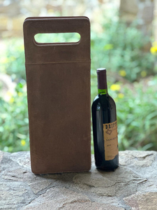 Elegante Porta Vino de Cuero Genuino, Bolsa de Almacenamiento Personalizada de Lujo para una Sola Botella, Estuche Clásico para Transportar Vino LEB-0087 - Product Image 2