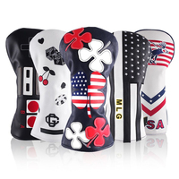 Housse de protection pour driver de golf en cuir PU personnalisé avec broderie et doublure en velours, qualité supérieure pour golfeurs