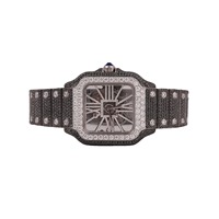 Montre de luxe en acier inoxydable avec cristal saphir 41 mm, date automatique, style vintage hip-hop, mouvement à quartz Seiko, pour hommes et femmes, Inde