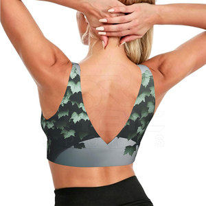 Sujetador Deportivo Sublimado con Estampado Floral Estético para Mujer, Ligero, Cómodo, de Bajo Impacto, Transpirable, para Pilates y Yoga - Product Image 4